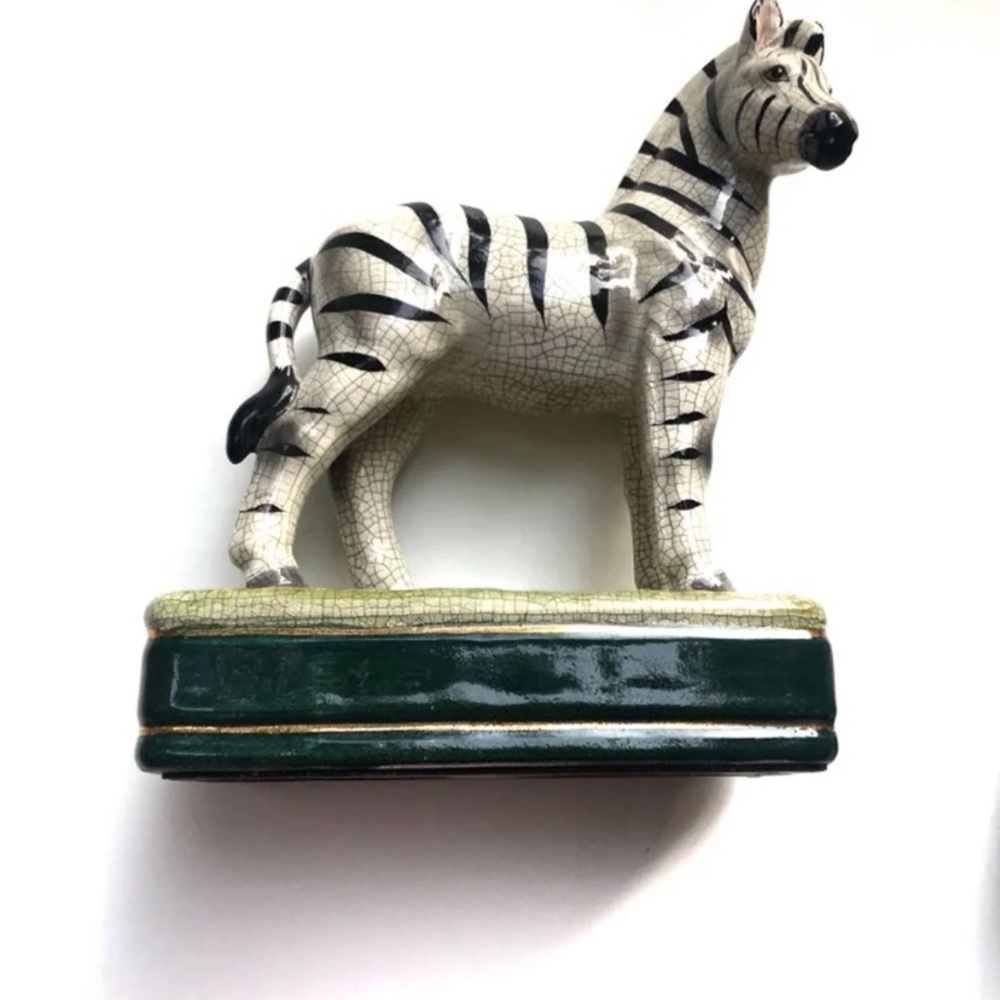 Vintage Ceramic Zebra Bookends Pair - Picture 2 of 5
